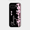 Pink Floral Glossy Metal Case Cover For Google Pixel 9A 5G