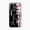 Pink Floral Glossy Metal Case Cover For OnePlus 15 5G