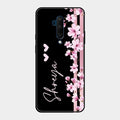 Pink Floral Glossy Metal Case Cover For Oneplus 7T Pro