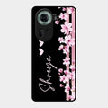 Pink Floral Glossy Metal Case Cover For Oppo Reno 11 5G