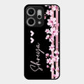 Pink Floral Glossy Metal Case Cover For Oppo Reno 14 Pro 5G