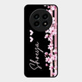 Pink Floral Glossy Metal Case Cover For Realme 13 Pro 5G