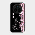 Pink Floral Glossy Metal Case Cover For Realme 14 Pro 5G