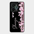 Pink Floral Glossy Metal Case Cover For Realme 15 Pro 5G