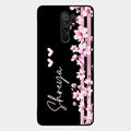 Pink Floral Glossy Metal Case Cover For Redmi 9 Prime
