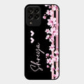 Pink Floral Glossy Metal Case Cover For Samsung Galaxy M33 5G