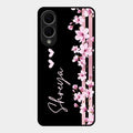 Pink Floral Glossy Metal Case Cover For Samsung Galaxy S25 Edge 5G