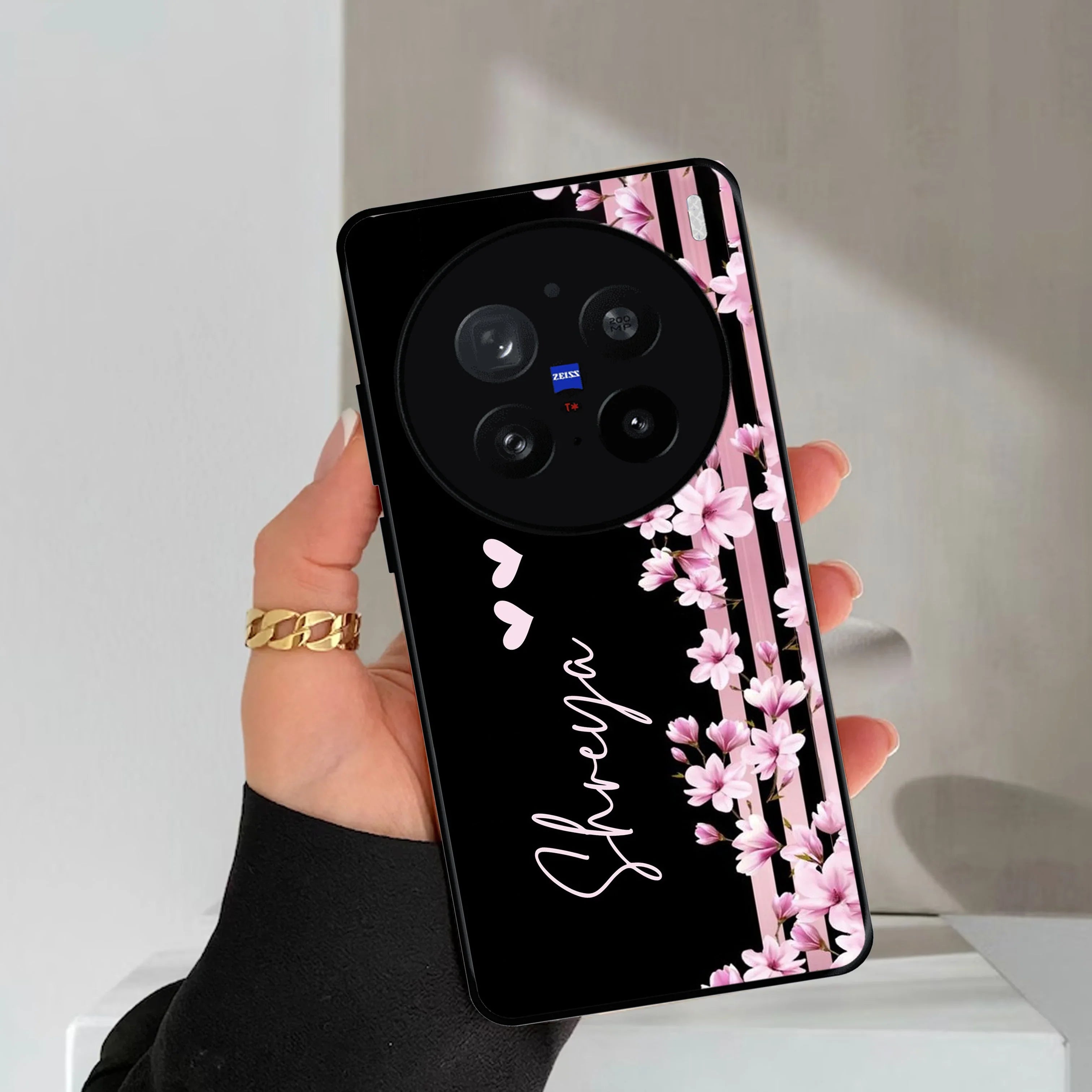 Pink Floral Customize Metal Case Cover For Vivo - ShopOnCliQ