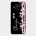 Pink Floral Glossy Metal Case Cover For Xiaomi Mi 10I 5G