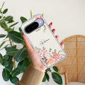 Pink Floral Transparent Silicon Case For Google Pixel 10