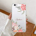 Pink Floral Transparent Silicon Case For iPhone 7 / iPhone 8 / iPhone Se 2020