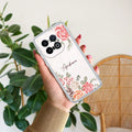 Pink Floral Transparent Silicon Case For iQOO 13 5G