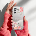 Pink Floral Transparent Silicon Case For iQOO 9 SE 5G
