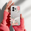 Pink Floral Transparent Silicon Case For iQOO Neo 10R 5G