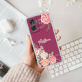 Pink Floral Anti Yellow Case For Motorola G85 5G