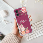 Pink Floral Anti Yellow Case For Motorola G85 5G