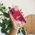 Pink Floral Anti Yellow Case For Motorola G84 5G