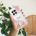 Pink Floral Customize Anti Yellow Case For OnePlus 13 5G