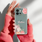 Pink Floral Customize Anti Yellow Case For OnePlus 13s 5G
