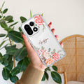 Pink Floral Customize Anti Yellow Case For OnePlus 15 5G