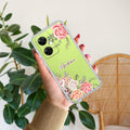 Pink Floral Transparent Silicon Case For OnePlus Nord CE 3 5G