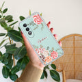 Pink Floral Transparent Silicon Case For OnePlus Nord CE 4 5G