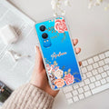 Pink Floral Transparent Silicon Case For OnePlus Nord CE 4 Lite 5G