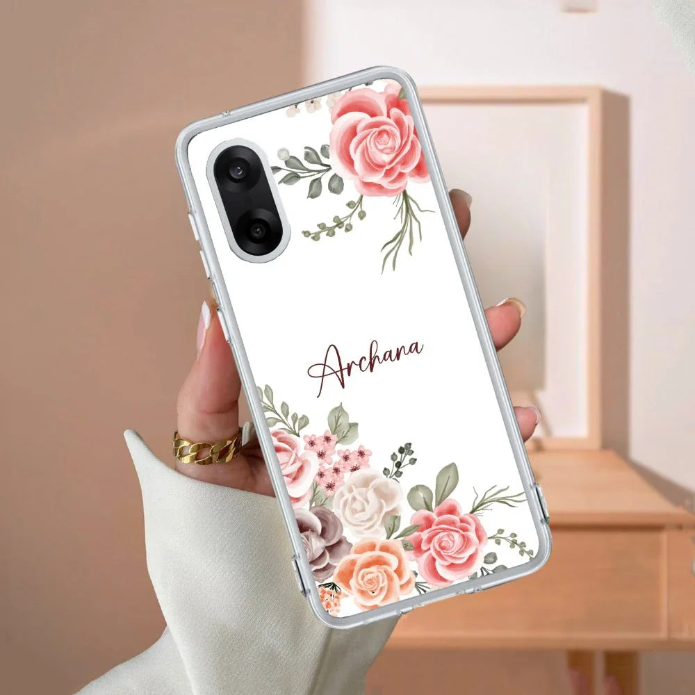 Pink Floral Transparent Silicon Case For OnePlus - ShopOnCliQ