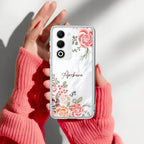 Pink Floral Anti Yellow Case For Oppo A5 5G