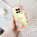 Pink Floral Transparent Silicon Case For Oppo F29 5G