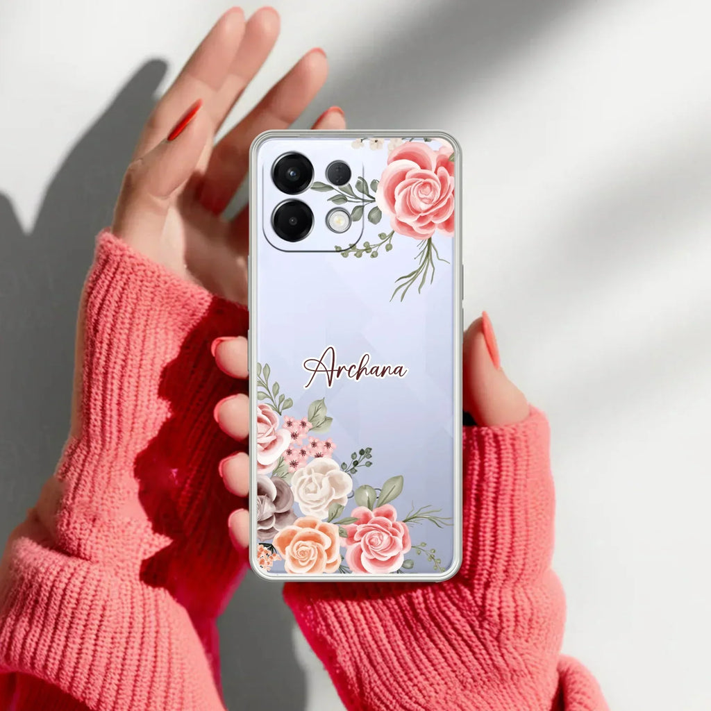 Pink Floral Anti Yellow Case For Oppo K13 5G