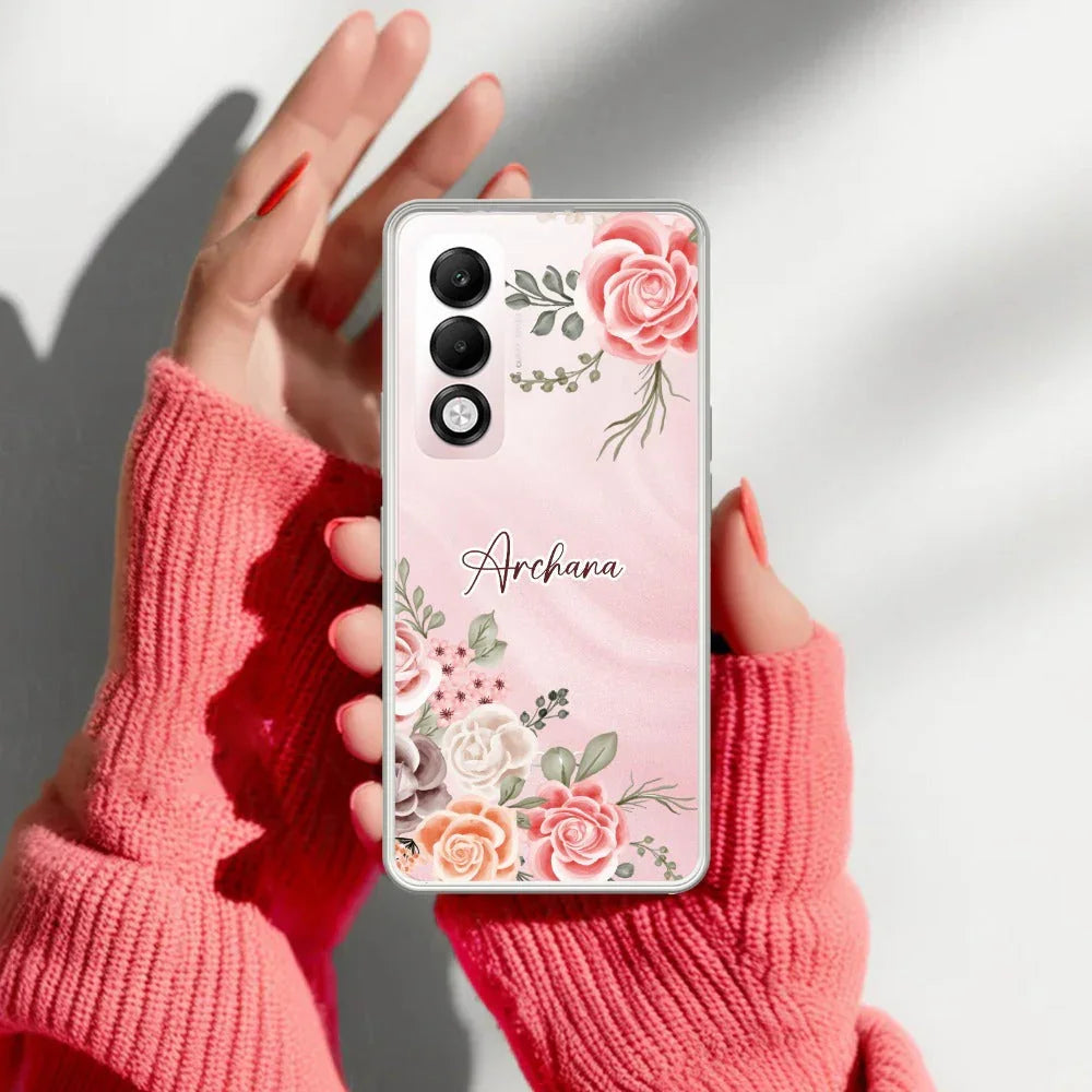 Pink Floral Transparent Silicon Case For Oppo - ShopOnCliQ