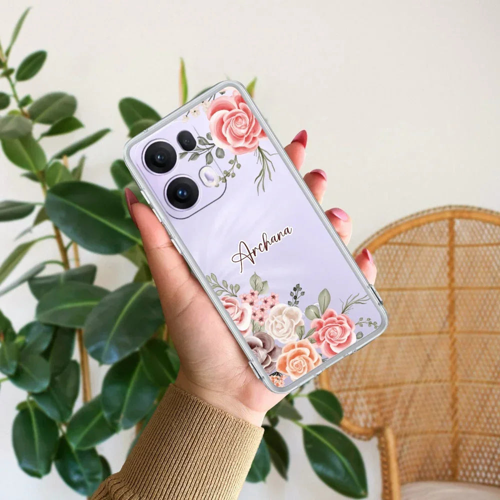Pink Floral Anti Yellow Case For Oppo Reno 13 Pro 5G