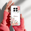 Pink Floral Customize Anti Yelllow Case For Realme 14 Pro Lite 5G