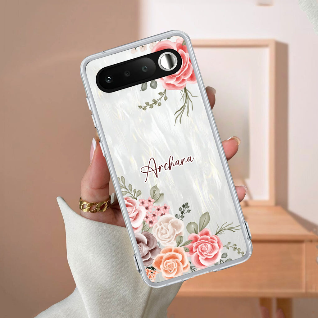 Pink Floral Customize Anti Yellow Case For Realme 16 5G