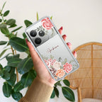 Pink Floral Anti Yelllow Case For Realme GT 6 5G