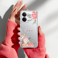 Pink Floral Customize Anti Yelllow Case For Realme P3 5G