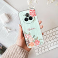 Pink Floral Transparent Silicon Case For Realme P3 Pro 5G