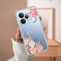 Pink Floral Transparent Silicon Case For Realme P4 5G