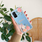 Pink Floral Transparent Silicon Case For Redmi Note 11