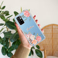 Pink Floral Transparent Silicon Case For Mi 11i