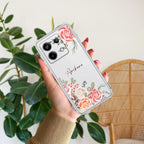Pink Floral Transparent Silicon Case For Mi 11 Lite / Xiaomi 11 Lite NE 5G