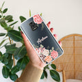 Pink Floral Transparent Silicon Case For Redmi Note 9 Pro Max
