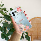 Pink Floral Transparent Silicon Case For Vivo T4x 5G