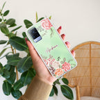 Pink Floral Transparent Silicon Case For Vivo V21 5G