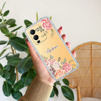 Pink Floral Transparent Silicon Case For Vivo V25 Pro 5G