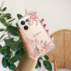 Pink Floral Anti Yellow Case For Vivo V60e 5G