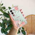 Pink Floral Customize Anti Yellow Case For Vivo Y31 5G
