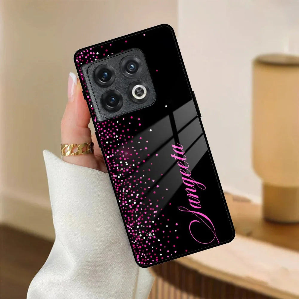 Pink Glitter Customize Glass Case Cover For Oneplus - ShopOnCliQ