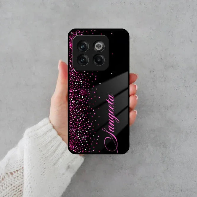 Pink Glitter Customize Glass Case Cover For Oneplus - ShopOnCliQ